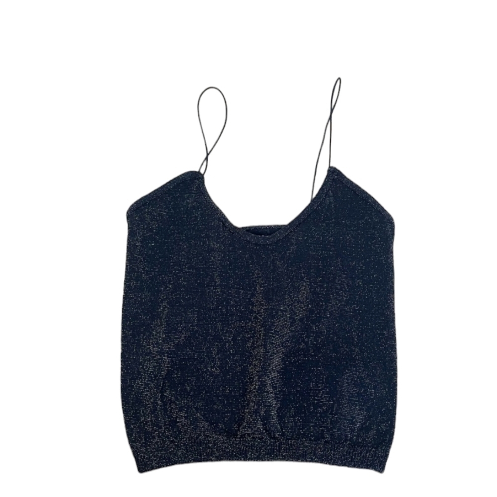Free People Lurex Skinny Strap Seamless Brami Black Size XS/S - Picture 2 of 12
